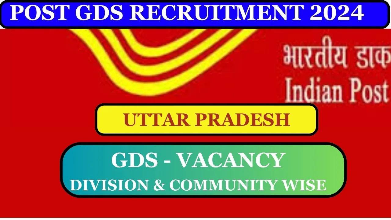 Uttar Pradesh GDS Vacancy July 2024 Division and Community Wise